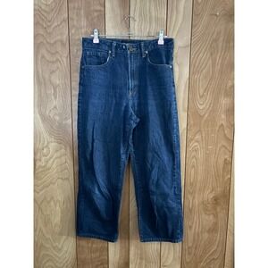 Banana Republic Mid-Rise Relaxed Straight Jeans Dark Wash Denim Size 28